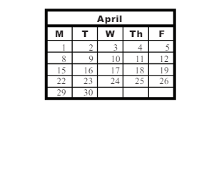 District School Academic Calendar for Eagle Pointe Elementary School for April 2025