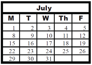 District School Academic Calendar for Eagle Pointe Elementary School for July 2024