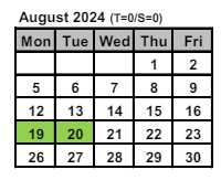 District School Academic Calendar for School 28-henry  Hudson for August 2024