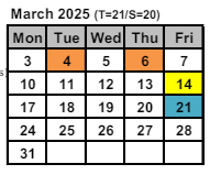 District School Academic Calendar for School 28-henry  Hudson for March 2025