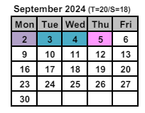 District School Academic Calendar for School 28-henry  Hudson for September 2024