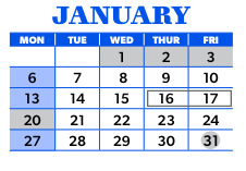 District School Academic Calendar for Alt Morning Star Boys Ranch for January 2025