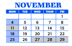 District School Academic Calendar for Alt Morning Star Boys Ranch for November 2024