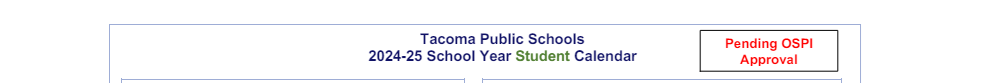 District School Academic Calendar for Northeast Tacoma